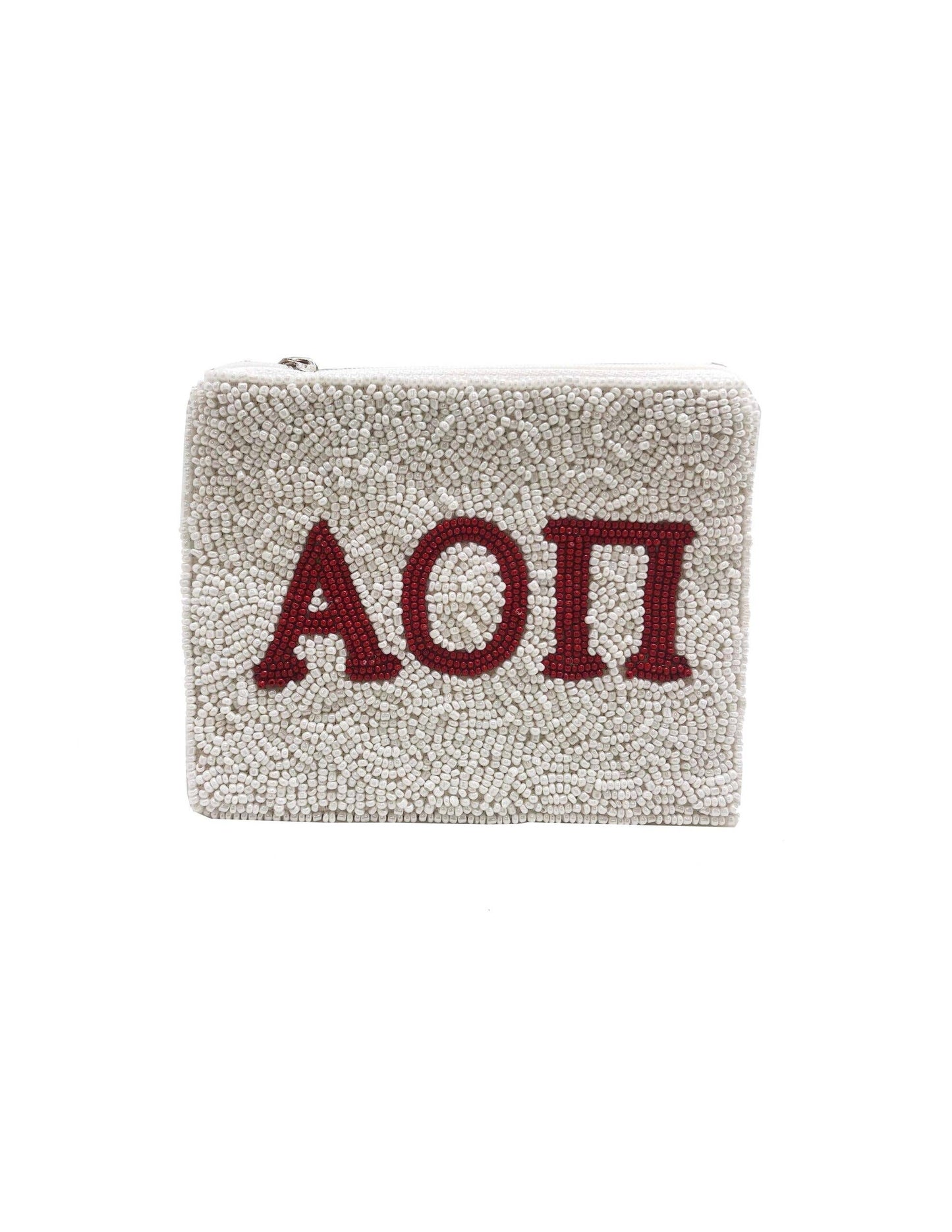 Alpha Omicro Pi Beaded Pouch