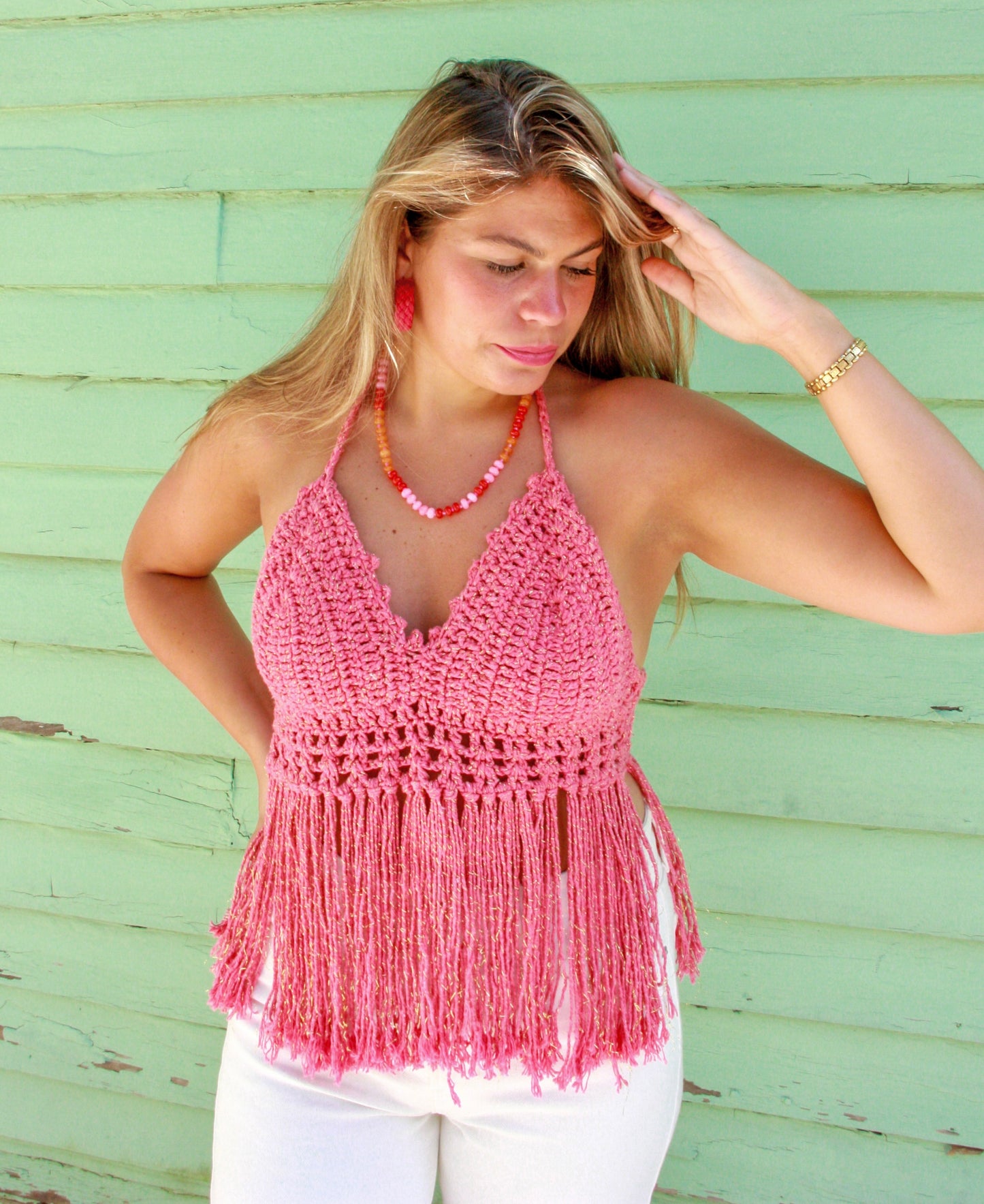 Rio Crochet Top with Fringe