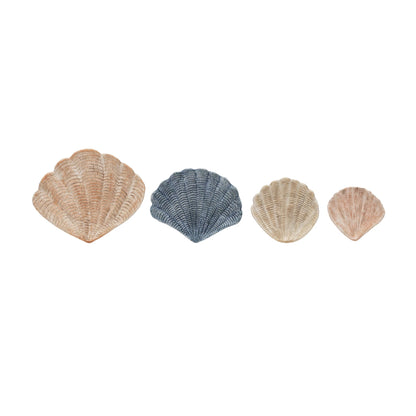 Hand-Painted Stoneware Shell Shaped Plates