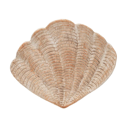 Hand-Painted Stoneware Shell Shaped Plates