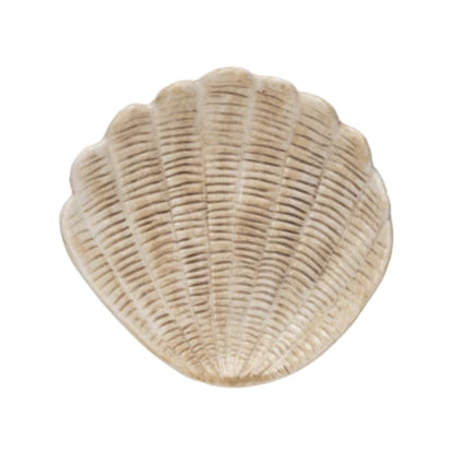 Hand-Painted Stoneware Shell Shaped Plates