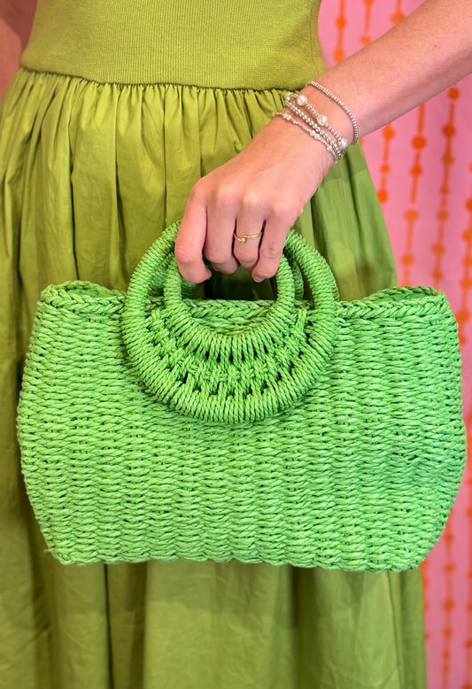 Small Woven Whicker Purse