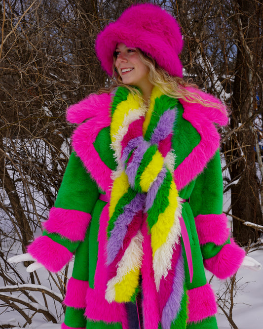 Hand Crafted Eco Bamboo Faux Fur Scarf