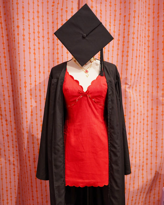 Red Linen Mini Dress