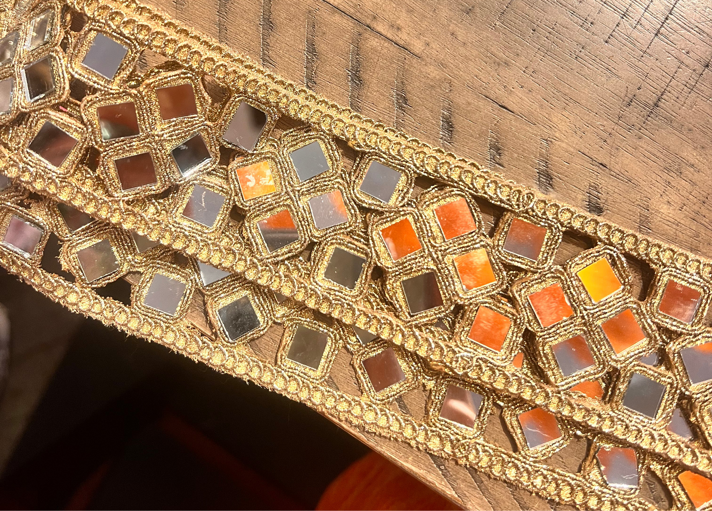 Handmade Gold Mirrored Belt