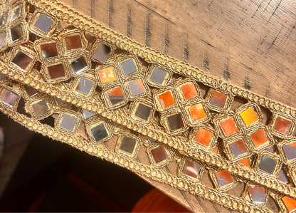 Handmade Gold Mirrored Belt