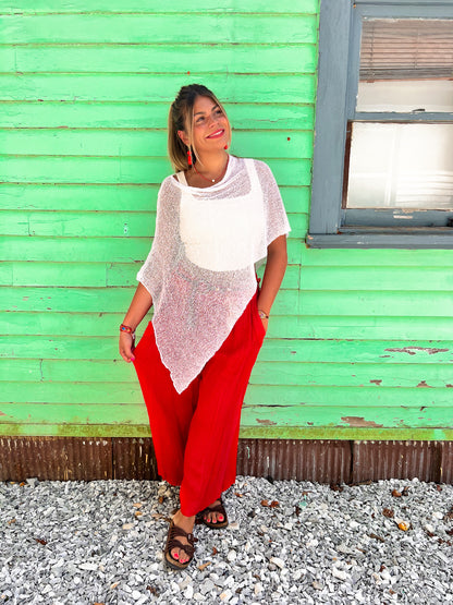 Woven Shawl Poncho