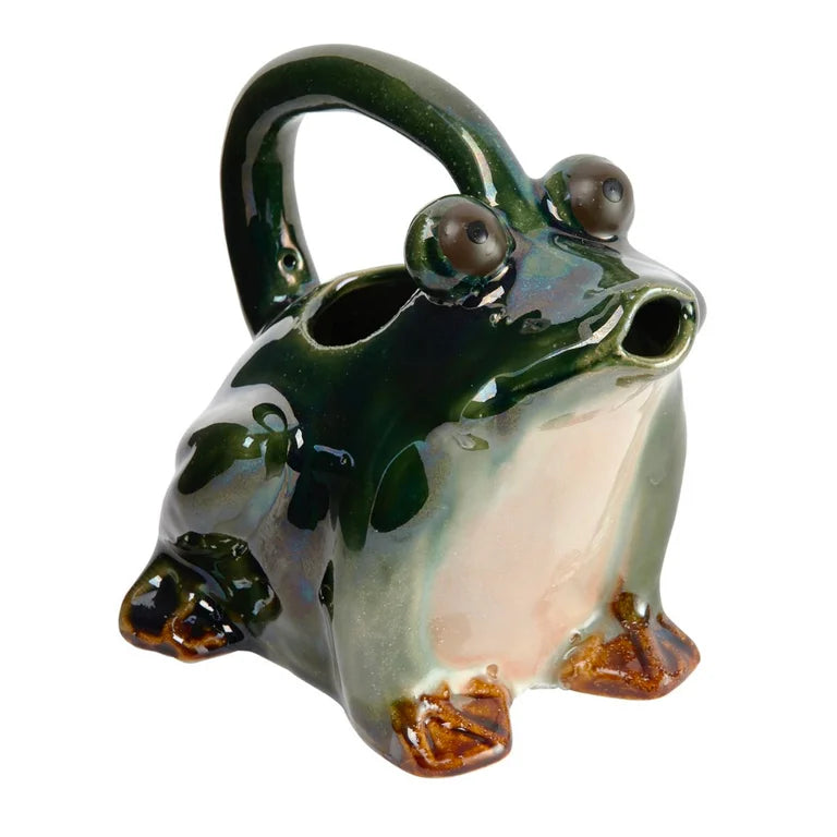 Ceramic Frog Watering Pitcher