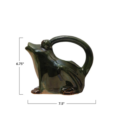 Ceramic Frog Watering Pitcher