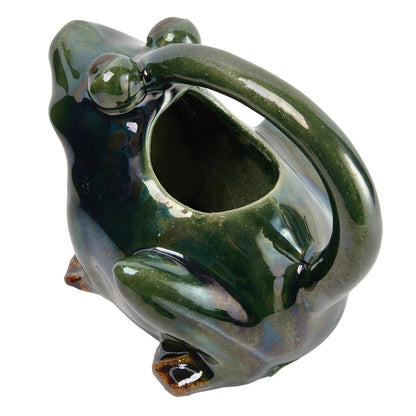 Ceramic Frog Watering Pitcher