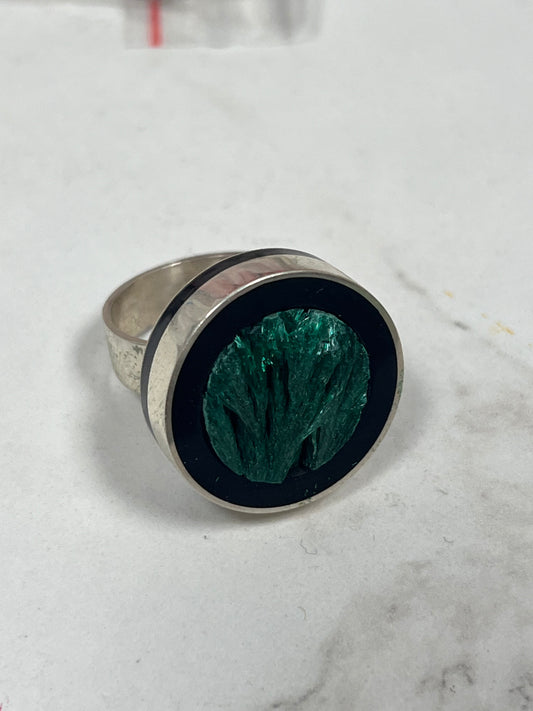 Armenian Genuine Silver & Malachite Ring