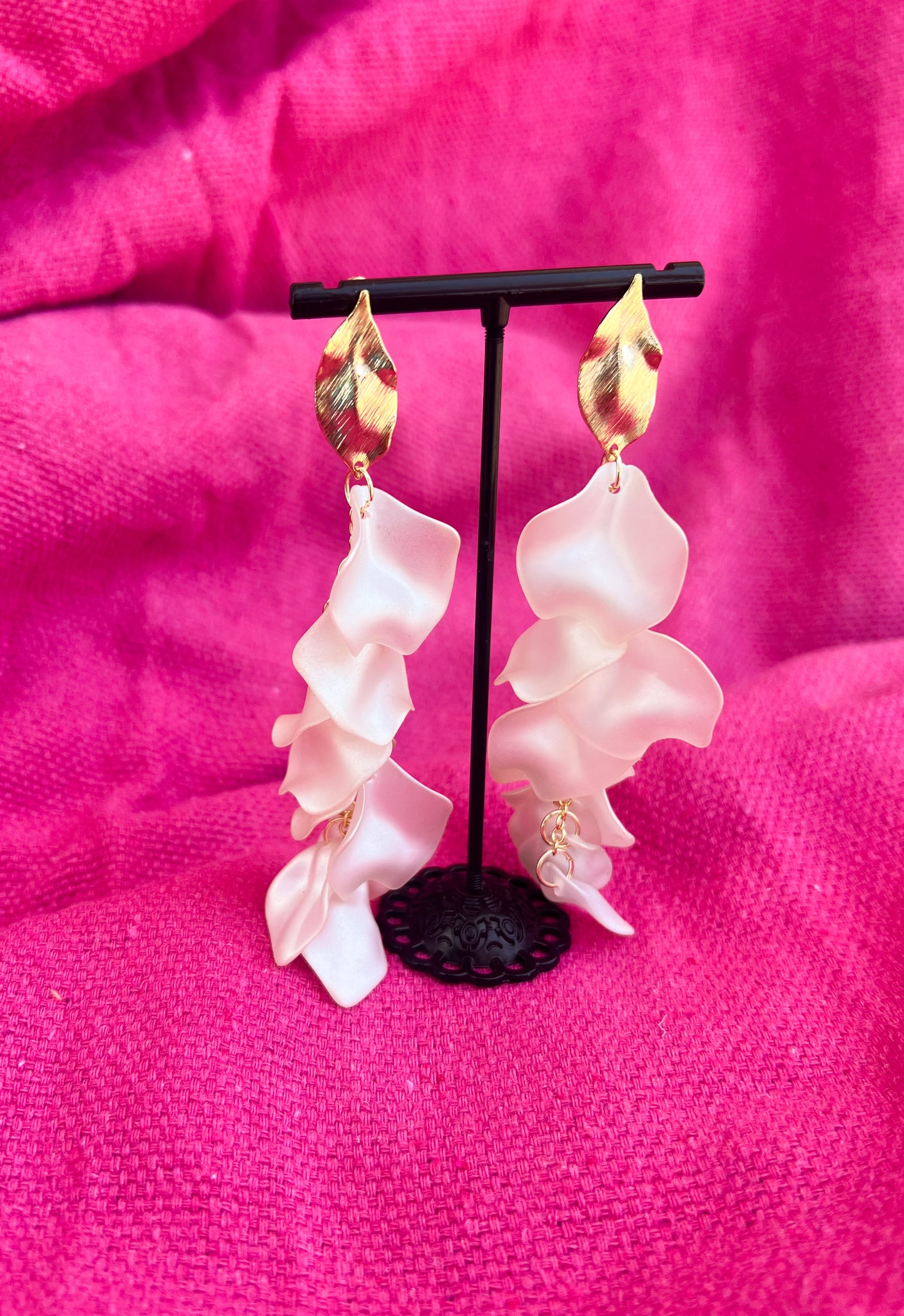Flower Petals Dangle Earrings