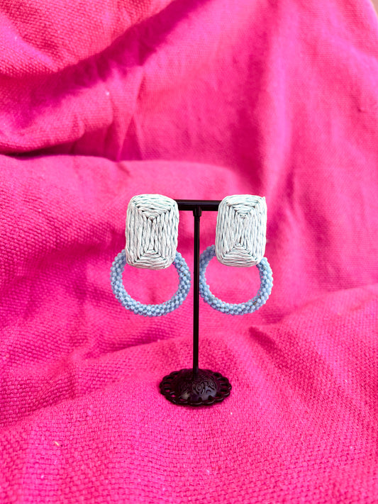Raffia Beaded Earrings