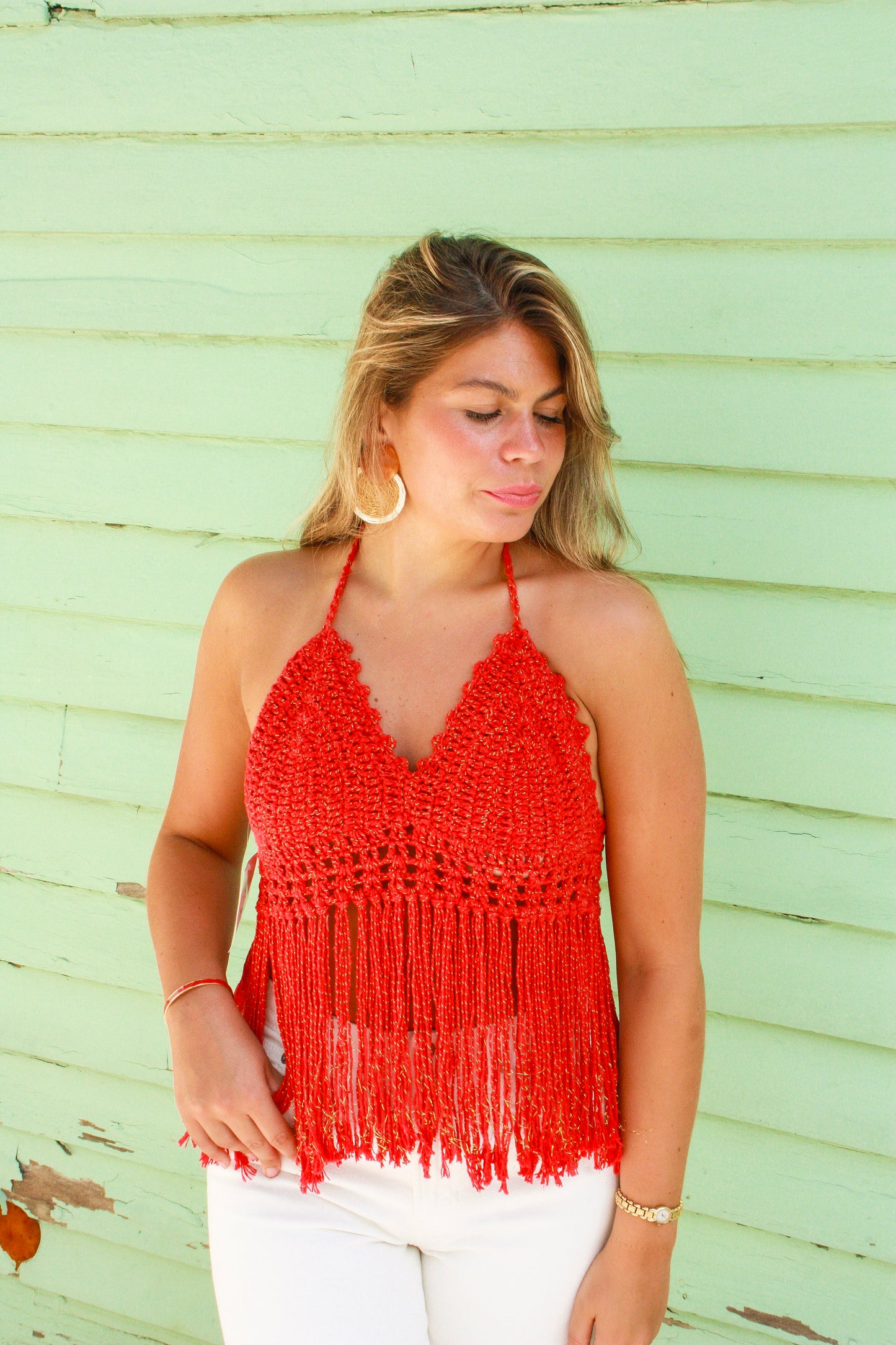 Rio Crochet Top with Fringe