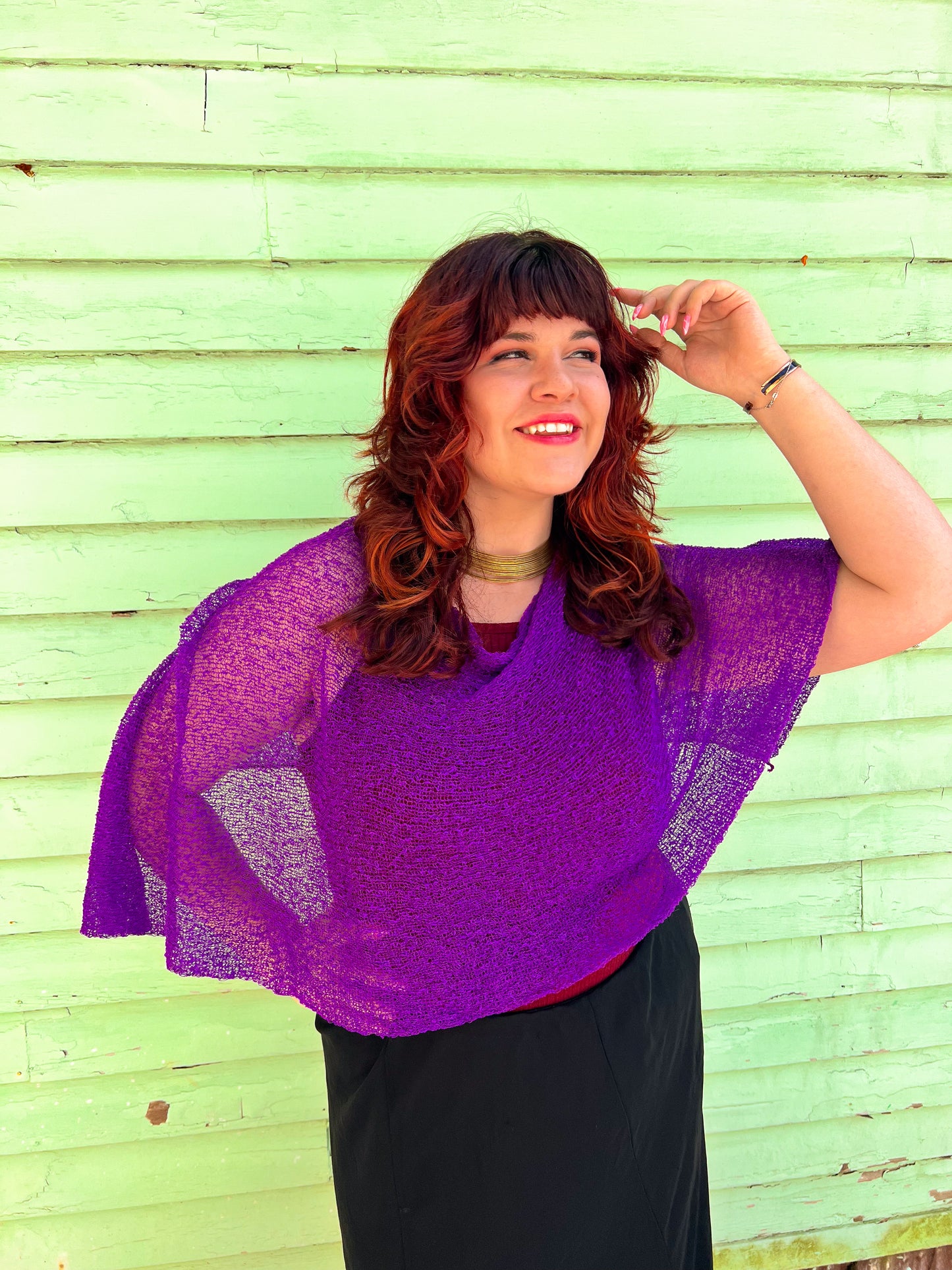 Woven Shawl Poncho