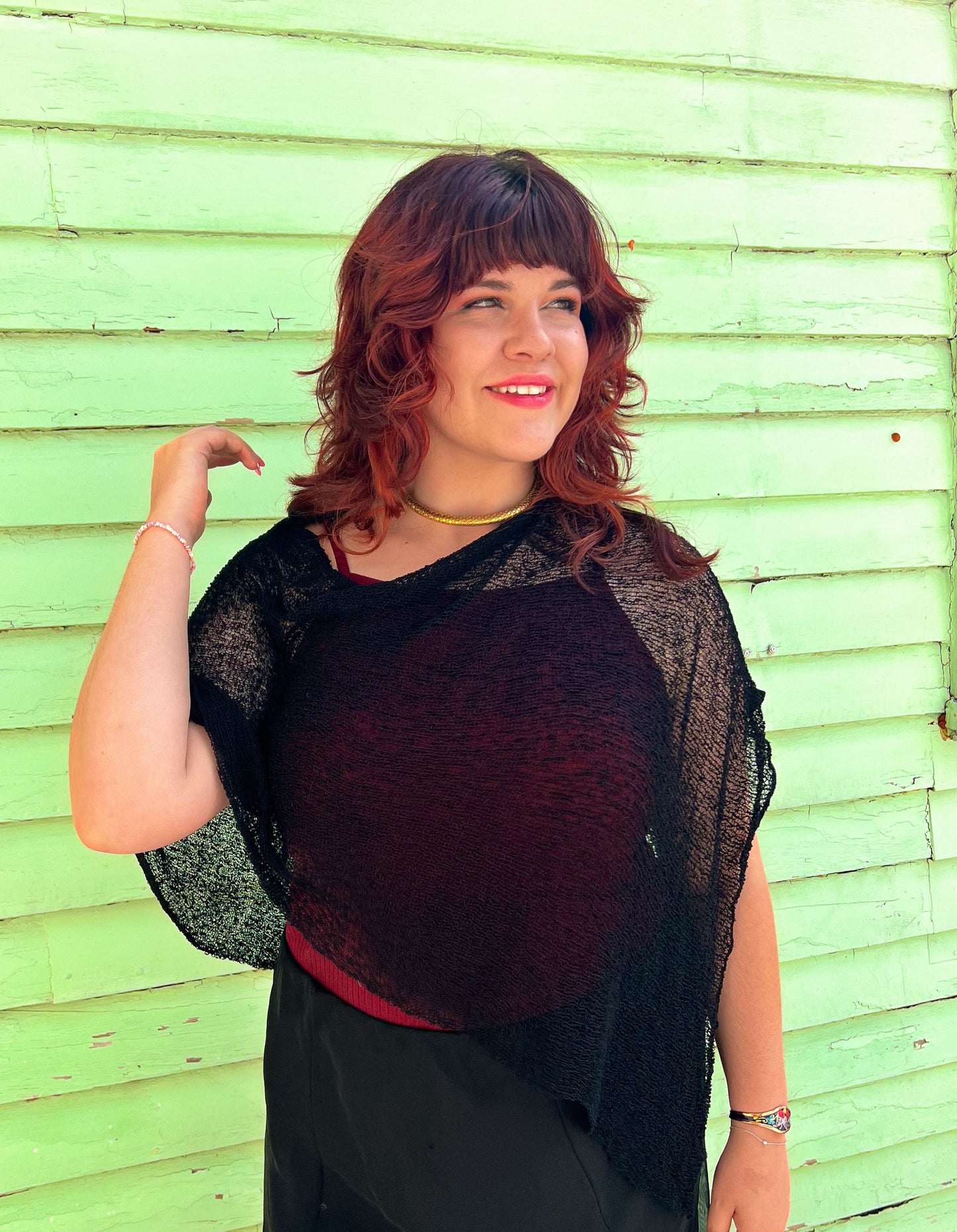 Woven Shawl Poncho