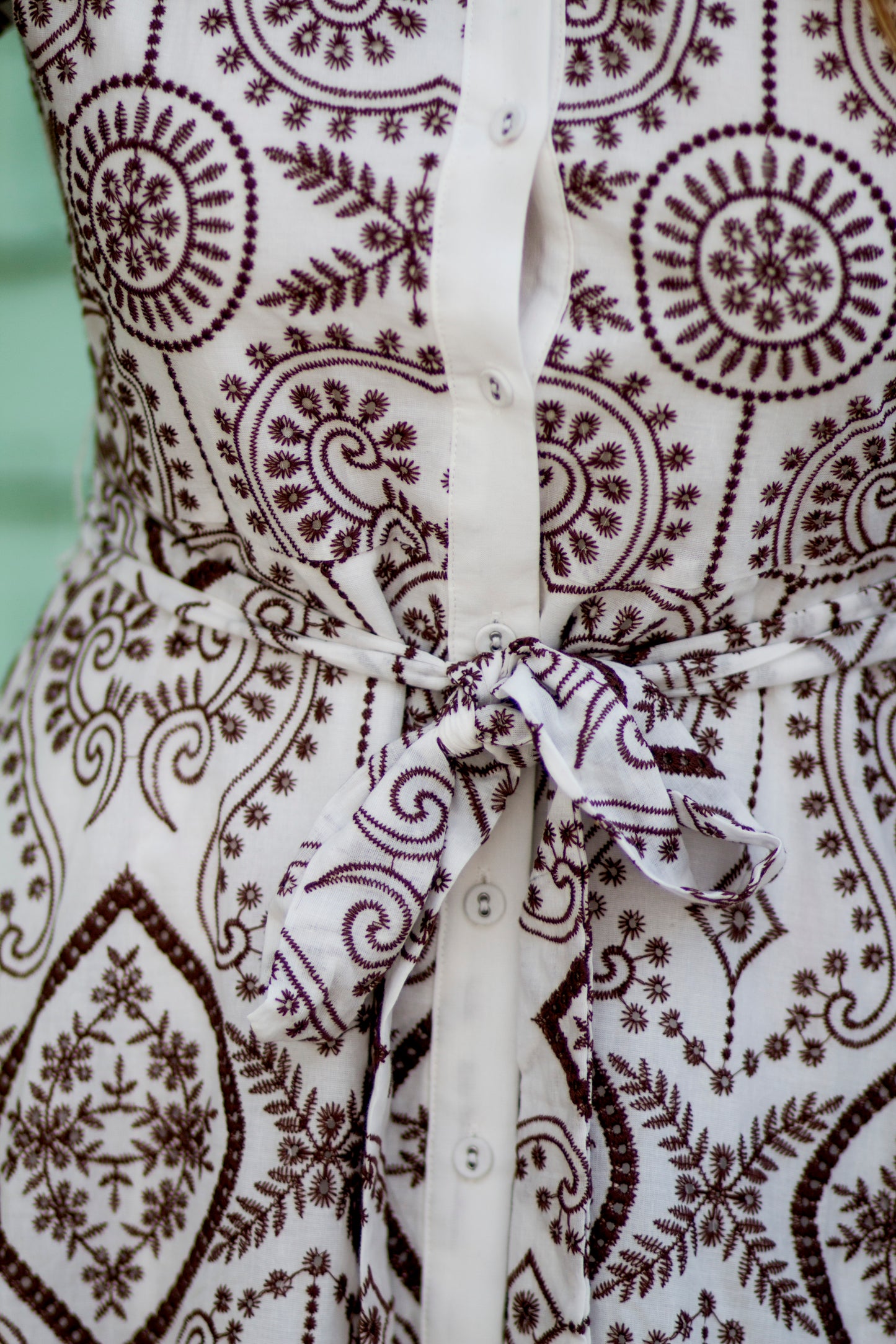 Brown Patterned Dress