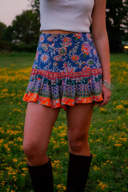 Ruffle Patterned Skort