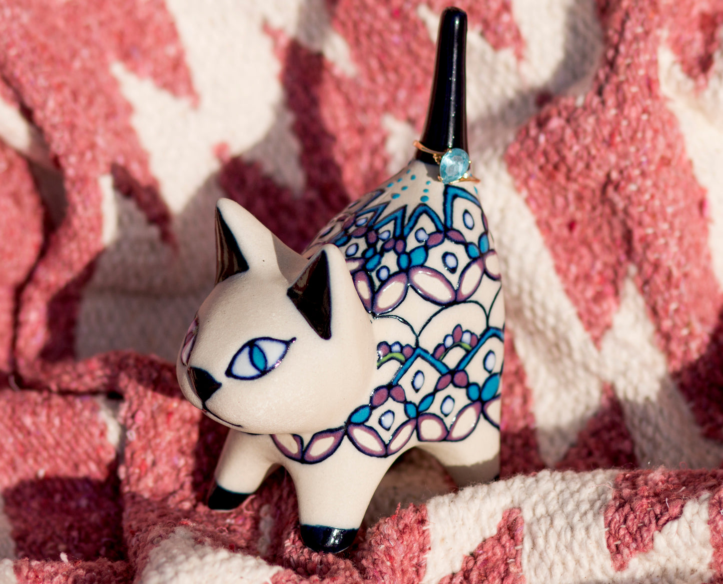 Handmade Ceramic Cat Ring Holder