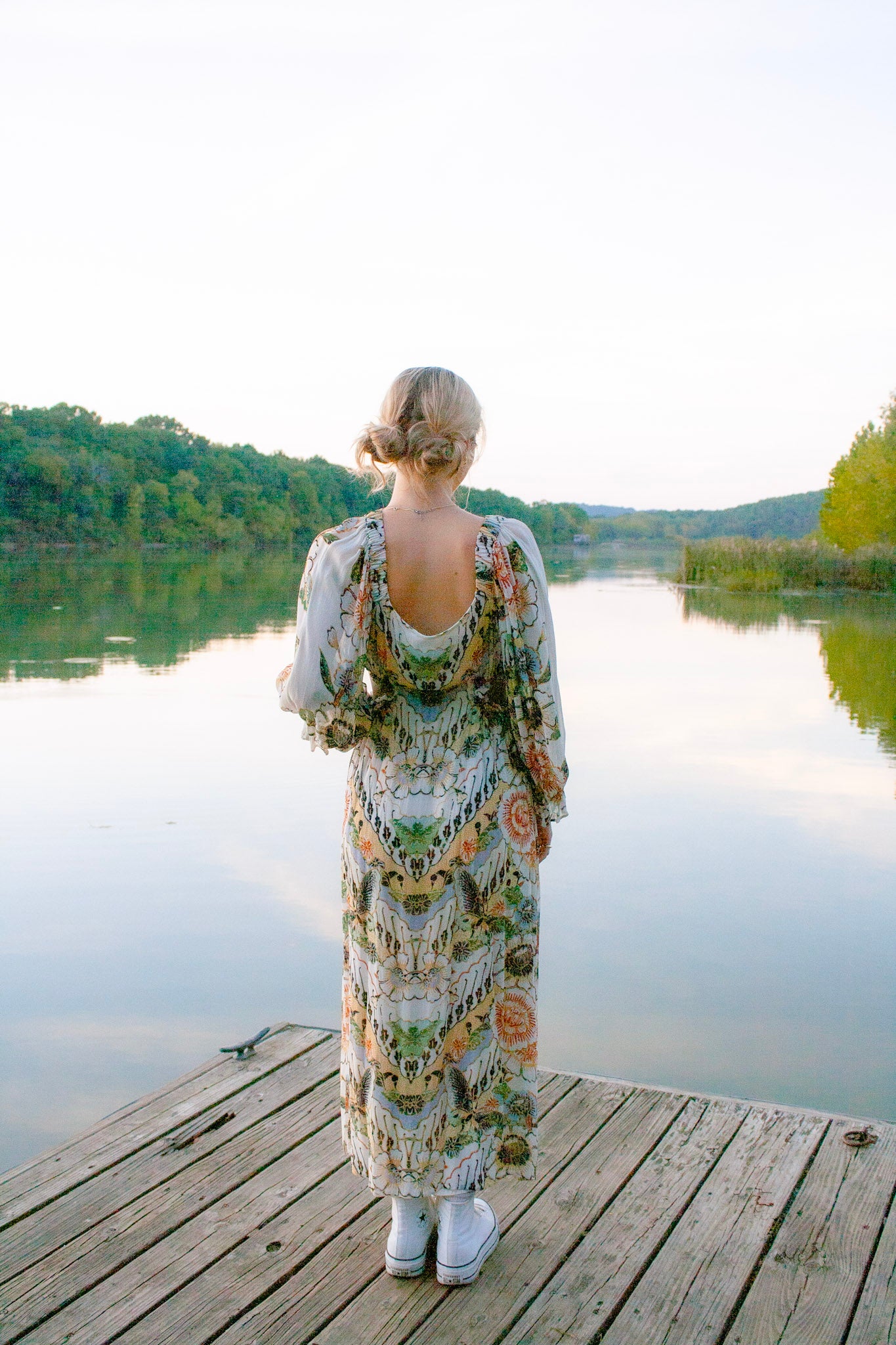 Cut Out Floral Dress
