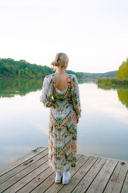 Cut Out Floral Dress