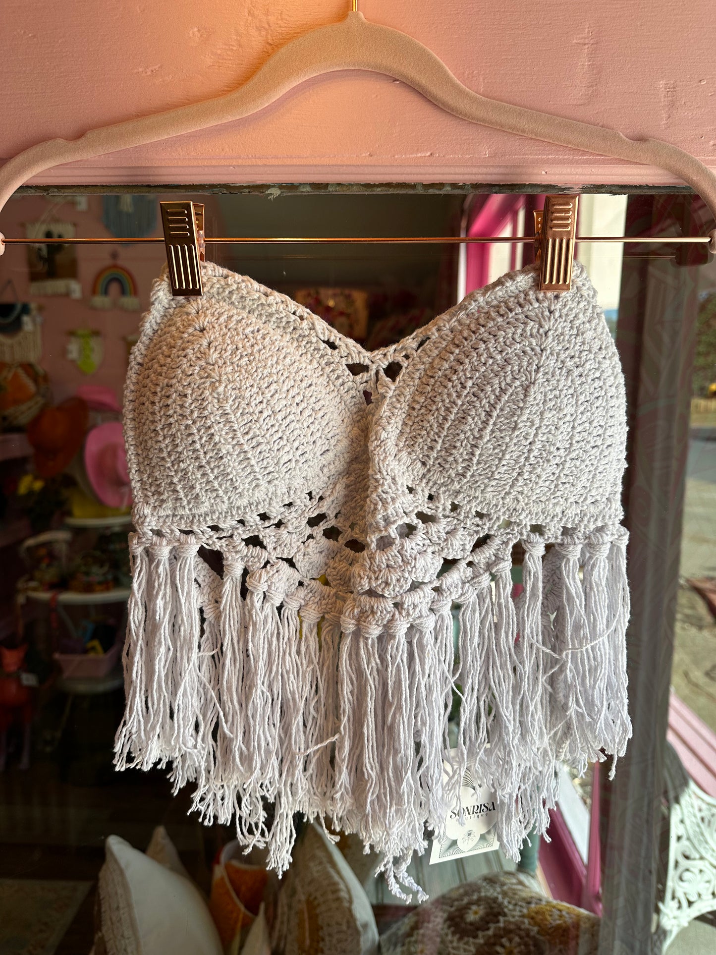 Rio Crochet Top with Fringe
