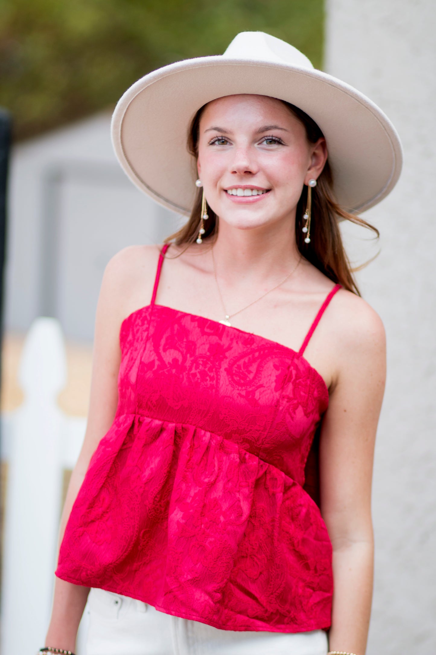 Red top with Bow on Back