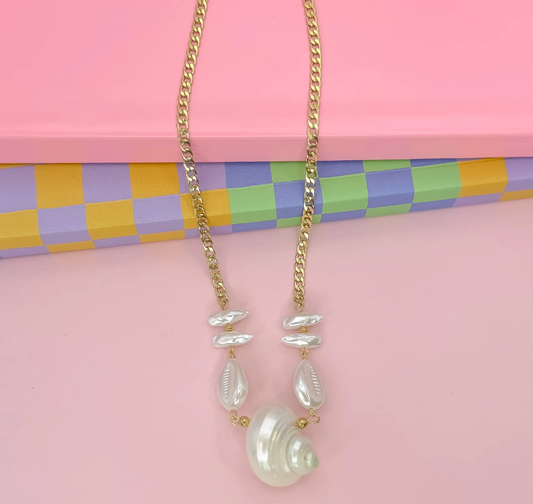 Golden Tide Shell Necklace