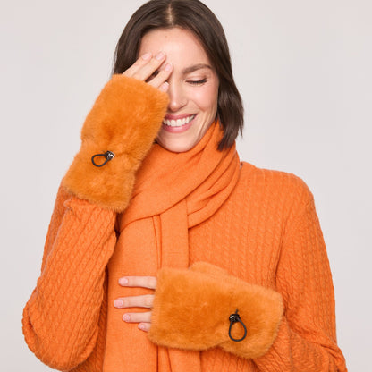 Faux Fur Fingerless Glove