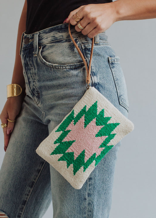 Aztec Woven Wristlet