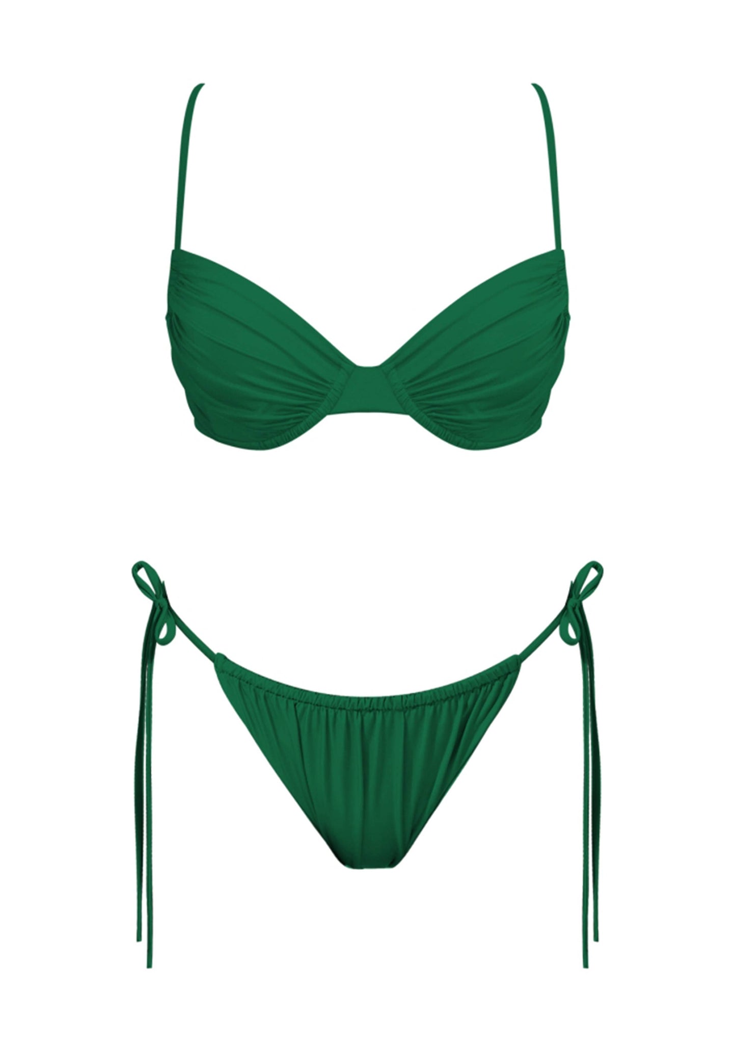 Emerald Satin Swimsuit