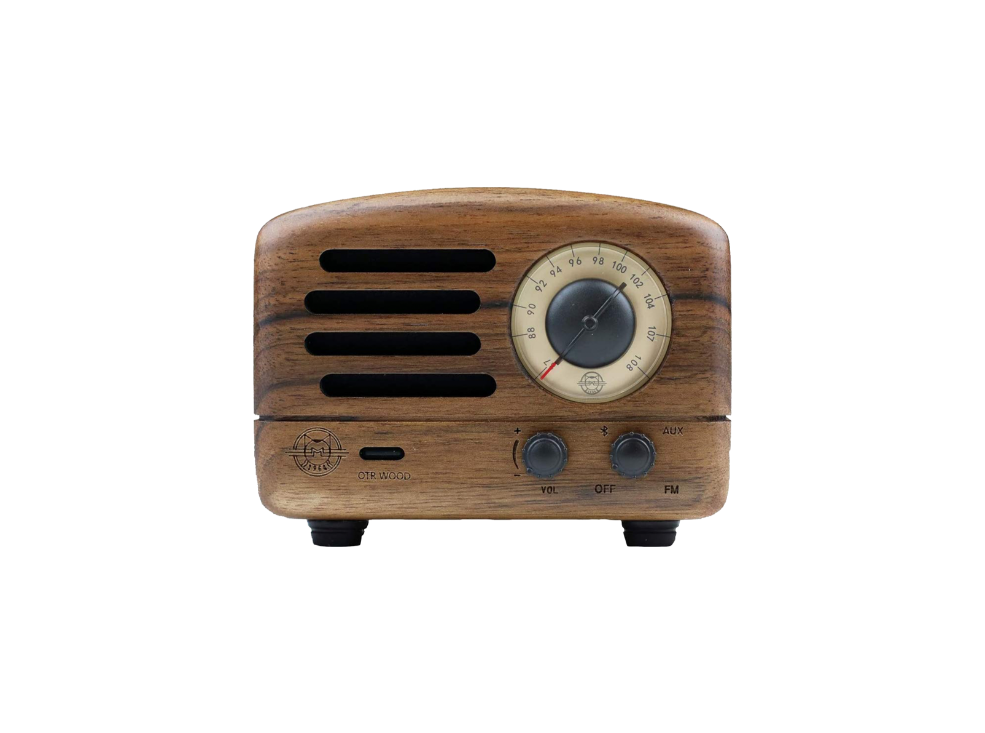 Wood Retro FM Radio and Bluetooth Speaker