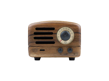 Wood Retro FM Radio and Bluetooth Speaker