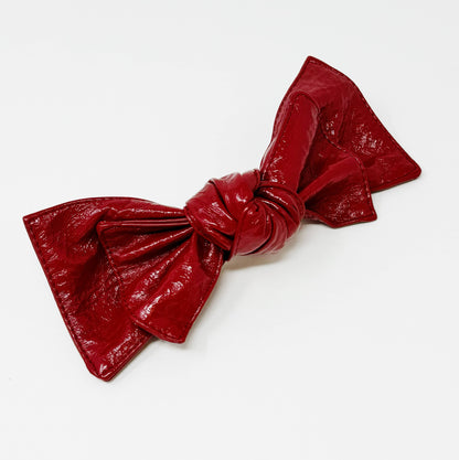 Patent Double Bow Hair Clip