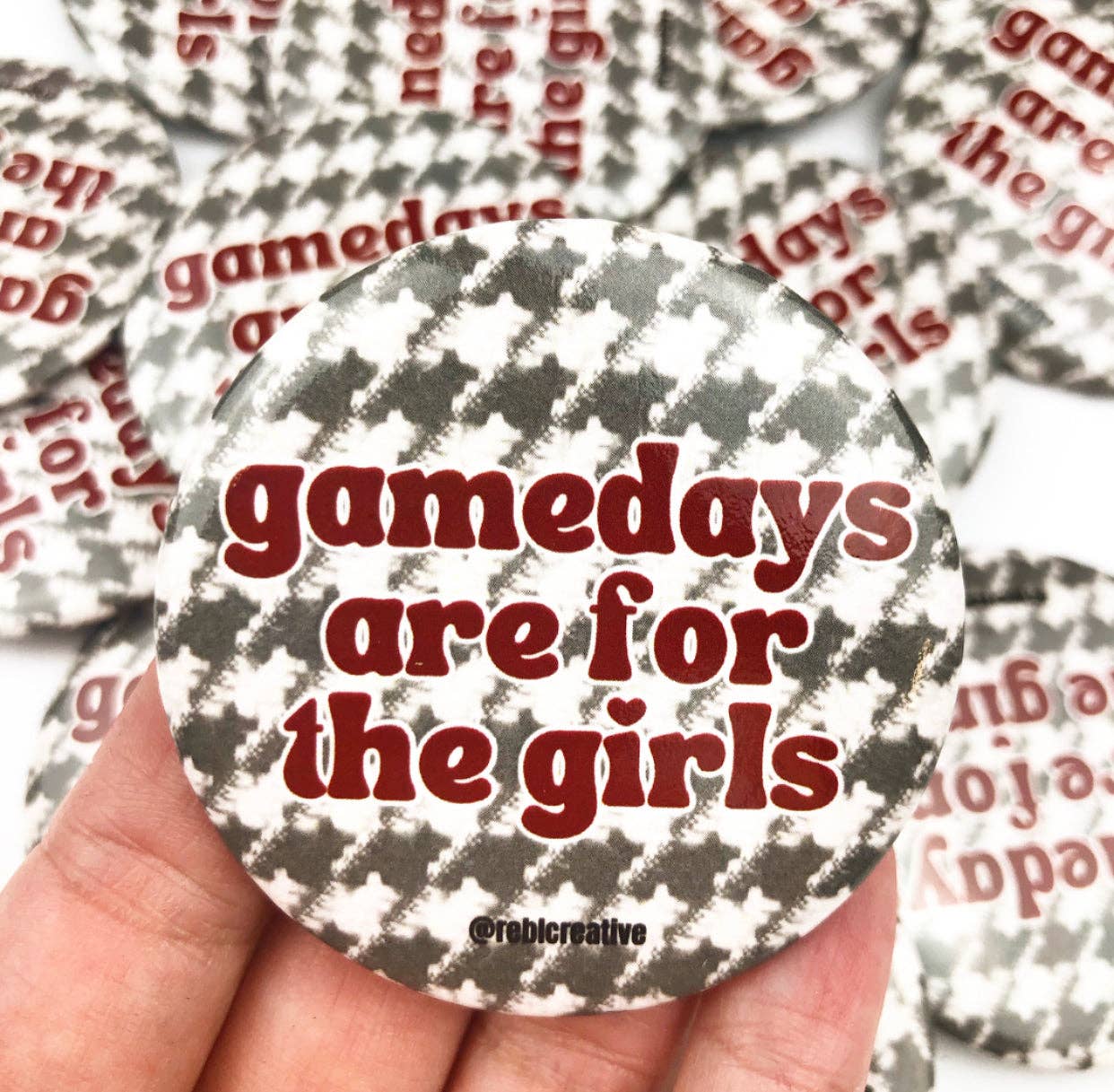 Houndstooth Small GameDay Pin