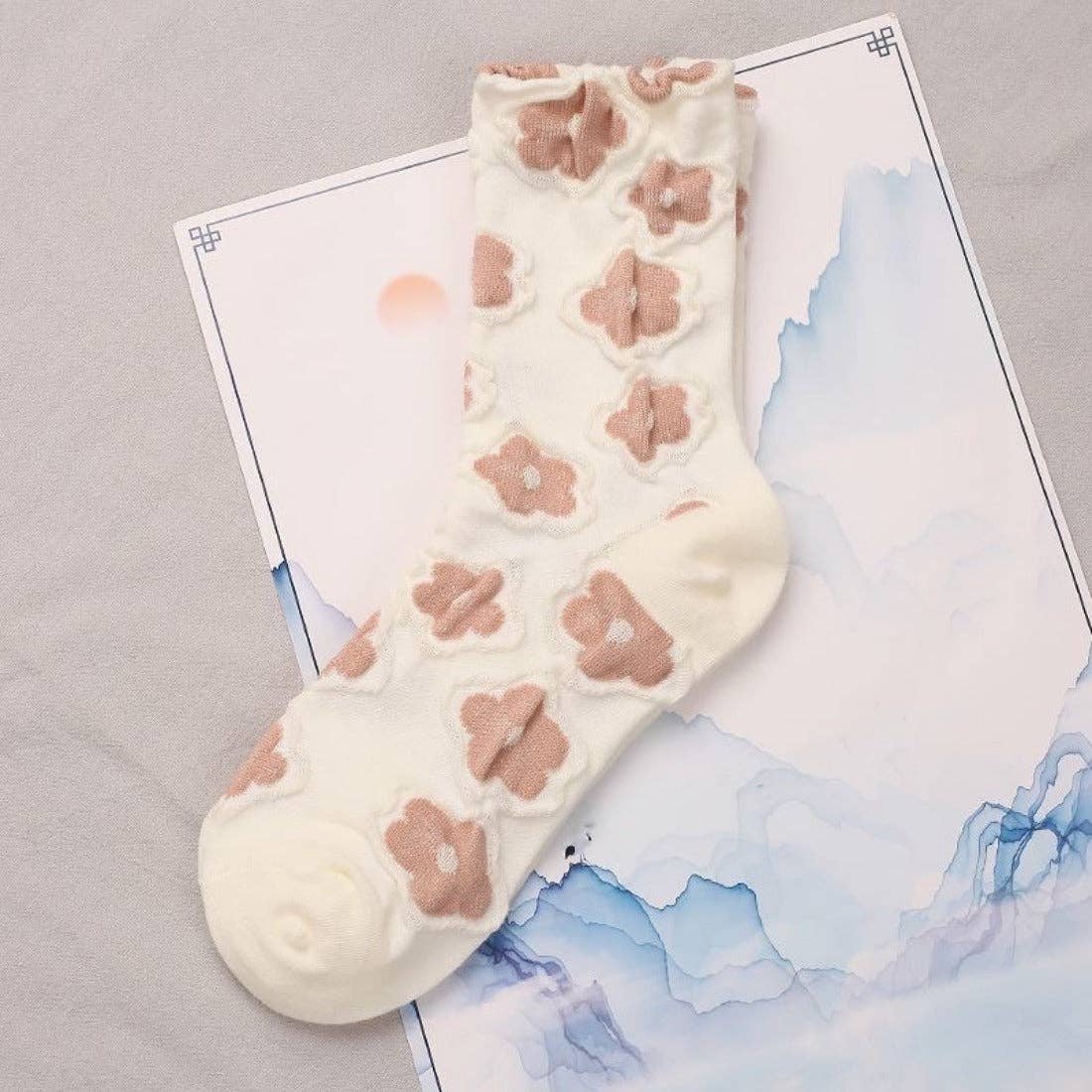 Rufia Embossed Women's Socks