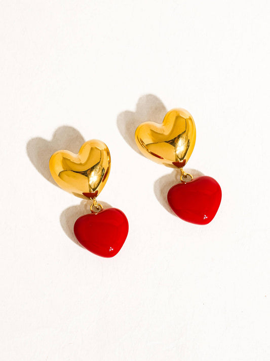 Vintage Heart Earring