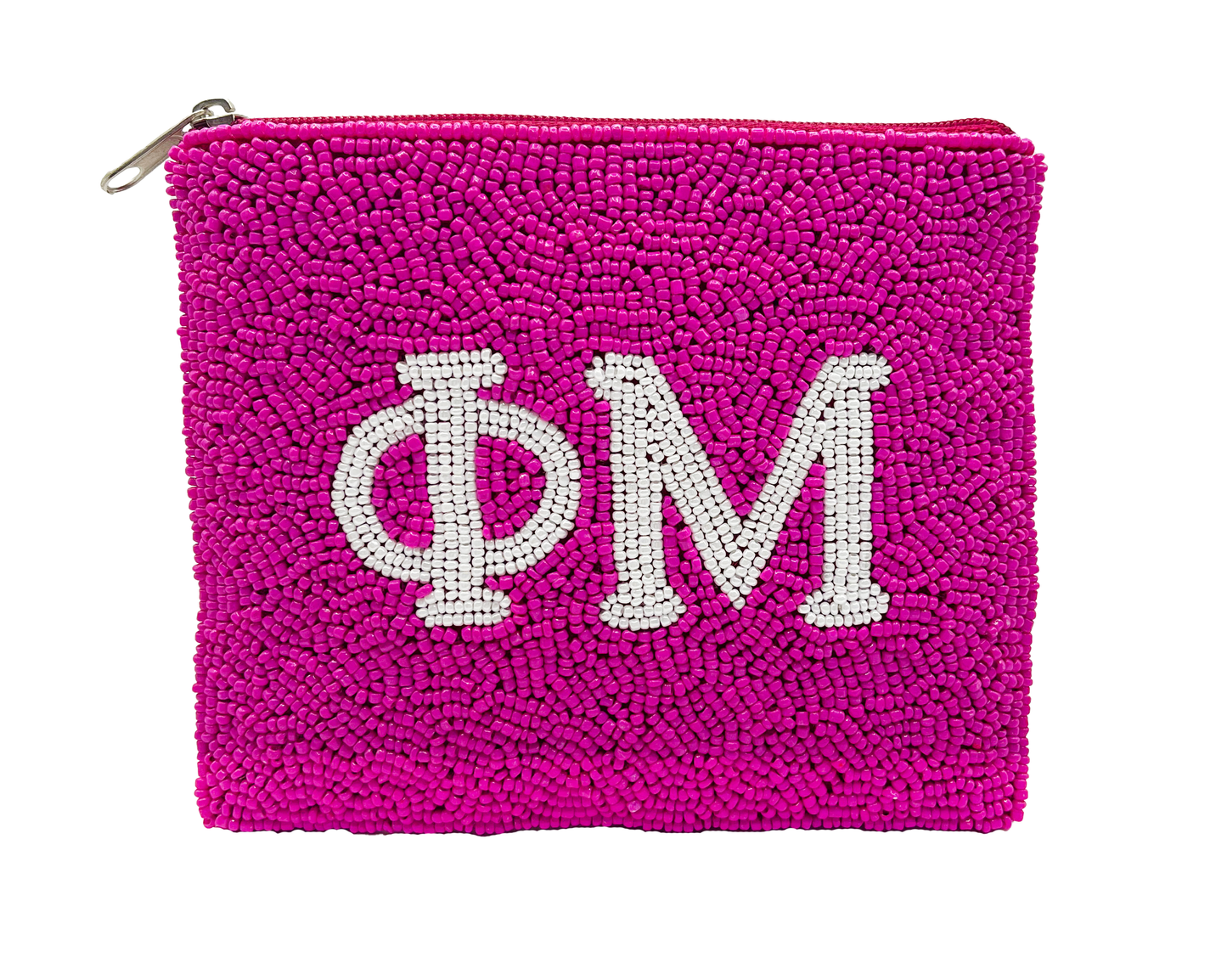 Phi Mu Beaded Pouch