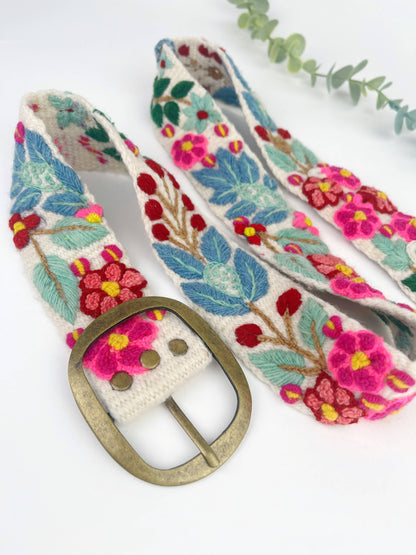 Wildberry Wide Embroidery Belt