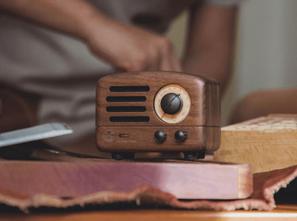 Wood Retro FM Radio and Bluetooth Speaker