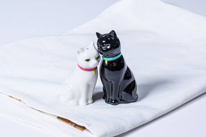 Salt & Pepper Shakers - Cuddling Cat