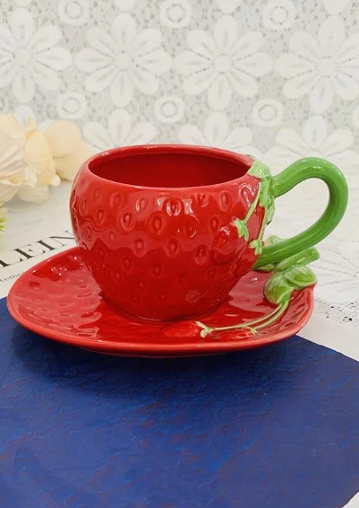 2PC SET Strawberry cup & saucer