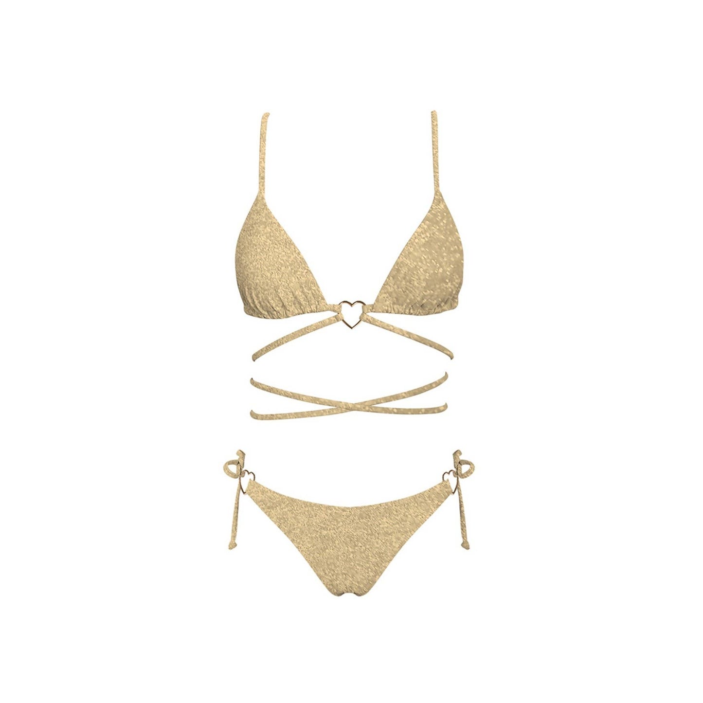 Gold Shimmer Heart Swimsuit