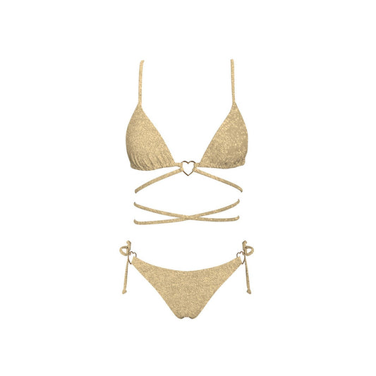 Gold Shimmer Heart Swimsuit