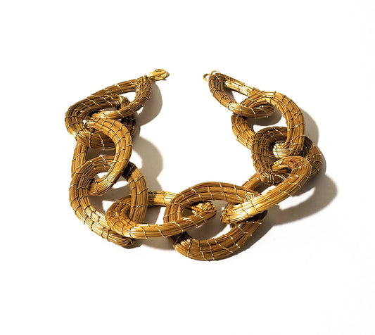 Golden Grass Chain Bracelet