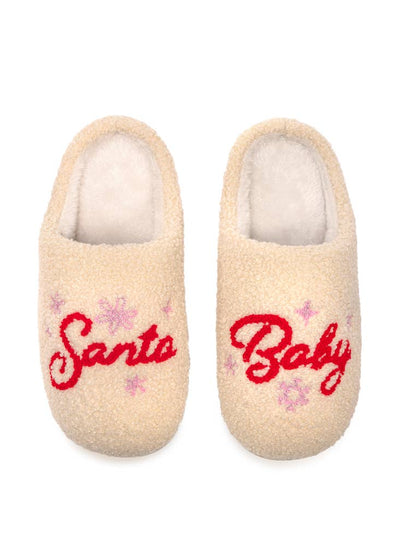 Indoor/Outdoor Slippers Christmas "Santa Baby"