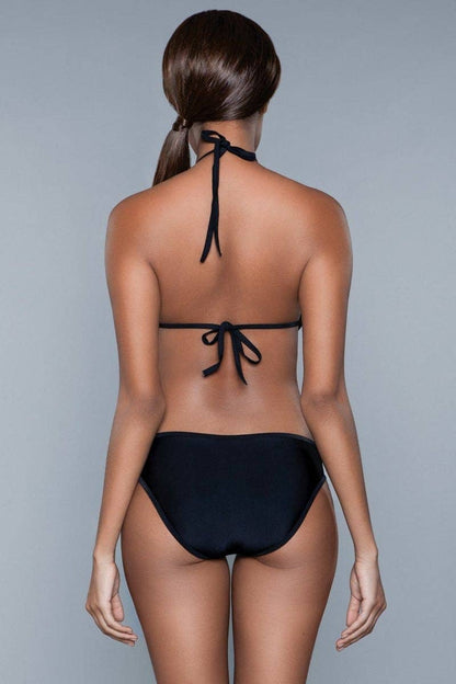 Black Ruffle One Piece Swimsuit
