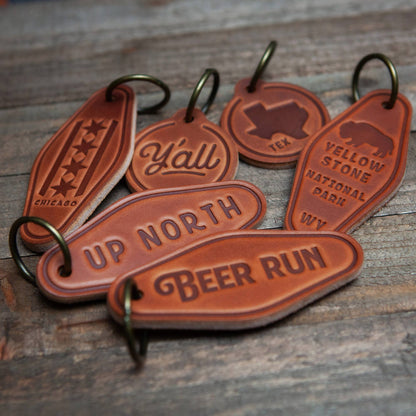 Getaway Car Leather Keychain Motel Style