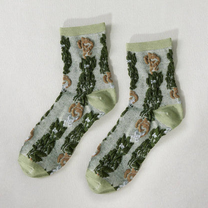 Retro Embossed Women's Socks