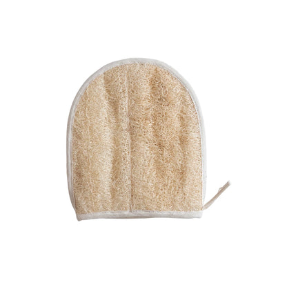 Terrycloth Natural Loofah Shower Mitt